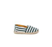 Espadrilles rayures style camping bande élastique vert 34