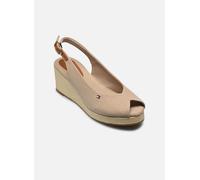 Espadrilles Tommy Hilfiger FLAG MID WEDGE ESPAD pour 39 Beige