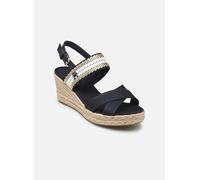 Espadrilles Tommy Hilfiger GOLDEN WEBBING MID WEDGE pour 40 Bleu