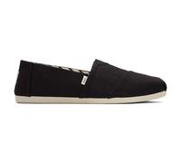 TOMS Chaussures Alpargata Recycled – Mocassin plat en coton recyclé Homme Blanc/Noir 44,5