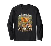 Espagne Aragon Espana Travel Culture Drapeau régional Manche Longue