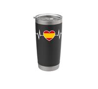 Espagne Battements De Cœur Drapeau Espagnol Amour Espana Gobelet isotherme en acier inoxydable double paroi