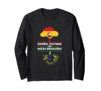 Espagne Brésil Drapeaux Origines Cadeau Fans Manche Longue