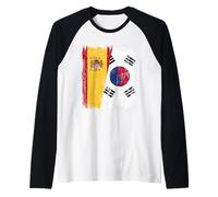 Espagne Corée du Sud Demi Drapeau Espagnol Corée du Sud Manche Raglan
