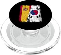 Espagne Corée du Sud Demi Drapeau Espagnol Corée du Sud PopSockets PopGrip pour MagSafe