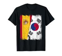 Espagne Corée du Sud Demi Drapeau Espagnol Corée du Sud T-Shirt