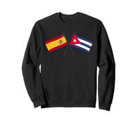 Espagne Cuba Drapeaux croisés Patrimoine cubain Espagnol Sweatshirt