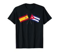 Espagne Cuba Drapeaux croisés Patrimoine cubain Espagnol T-Shirt
