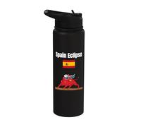 Espagne Éclipses solaires amoureux Bulls drapeau espagnol souvenir Stainless Steel Insulated Water Bottle