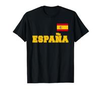 Espagne - Espana avec Drapeau bannière sur la Poitrine T-Shirt Graphique avec Valeur