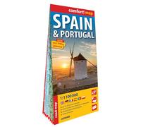 Espagne et Portugal 1/1.100.000 (carte grand format laminée). Spain & Portugal