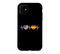 Espagne États-Unis Battements De Cœur Espagnol Américain Coque pour iPhone 11