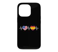 Espagne États-Unis Battements De Cœur Espagnol Américain Coque pour iPhone 13 Pro