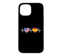 Espagne États-Unis Battements De Cœur Espagnol Américain Coque pour iPhone 15