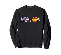 Espagne États-Unis Battements De Cœur Espagnol Américain Sweatshirt