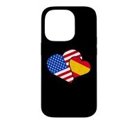Espagne États-Unis Drapeau Espagnol Américain Cœurs Amour Coque pour iPhone 14 Pro