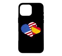 Espagne États-Unis Drapeau Espagnol Américain Cœurs Amour Coque pour iPhone 16 Pro Max