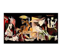 Espagne France Picasso Classique Guernica 1937 Allemagne Figure Toile Art Impression Peinture Affiche, Galerie Enveloppée Mur Photo 70x140cm (28x55in) Avec Cadre