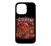 Espagne Halloween Barcelone Cathédrale Lune Rouge Art Gothique Coque pour iPhone 14 Pro Max