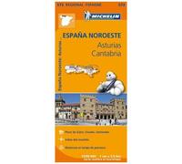 Michelin Carte régionale Espagne Nord-Ouest : Asturias Cantabria