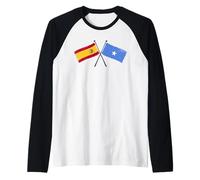 Espagne Somalie Drapeaux croisés Espagne Somali Heritage Manche Raglan