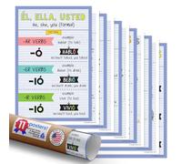 espagnol verbes et débutant vocabulaire salle de classe variété affiches, Lot de 11, 30,5 x 45,7 cm (Ensemble B)