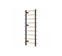 Espalier en Bois Massif et Acier Carbone 197x80 cm, Échelle Suédoise Murale à 9 Niveaux, avec Grande Capacité de Charge de 150 kg