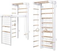 Espalier en bois pour enfants Aire de jeux intérieure chambre d'enfant Structures d'escalade Mur d'escalade Transformer