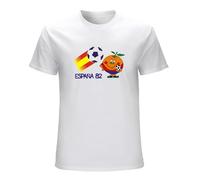 Espana 82 T-Shirt Spain Mens World Cup Football 100% Retro Gift White S- 3XL Tee T-Shirt White L