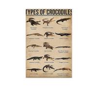 Espèce de crocodile, cadeau de Saint-Valentin, affiche de connaissances rétro, éducation artistique, décoration murale, toile 60 x 90 cm