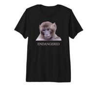 Espèces animales menacées d'extinction Singe Macaque barbarie T-Shirt Haut de Gamme