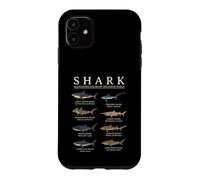 Espèces de Requins illustrées Biologie Marine Océan Faune Sauvage Coque pour iPhone 11