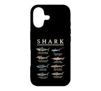 Espèces de Requins illustrées Biologie Marine Océan Faune Sauvage Coque pour iPhone 17