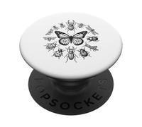 Espèces d'entomologie Scientifique d'insectes centrés sur Les Papillons PopSockets PopGrip Adhésif