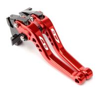 ESPEEDMTC Pour HONDA CB125F CB125R CB300R CB500F CB500X 2013-2021 Accessoires de levier d'embrayage de frein court réglable en alliage d'aluminium CNC modifié à 6 étages (Rouge)