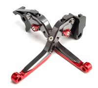 ESPEEDMTC pour Kawasaki Z650 2017-2022 CNC modifié Alliage d'aluminium 6 étages Longueur réglable Pliable Frein Levier d'embrayage Accessoires (Rouge)