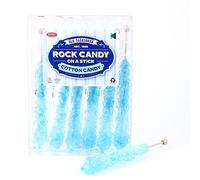 Espeez Rock Candy Sticks Lot de 6 bâtonnets de bonbons en coton Bleu clair emballés individuellement pour buffet de bonbons, anniversaires, mariages, réceptions, fêtes prénuptiales et prénatales