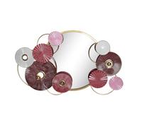ESPEJO METAL ESPEJO 116X8X71 CIRCULOS ROSA OSCURO