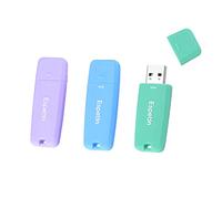Espeon Lot de 3 Clé USB, 32 Go USB 2.0 Flash Drive, PenDrive, couleurs pastel: bleu clair, violet clair, vert clair