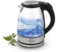 Esperanza Bouilloire en verre et acier inoxydable - 1,7 l - 2200 W - Sans fil - Éclairage LED bleu