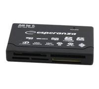 Esperanza EA119 - Lecteur de carte - tout-en-un (MS, miniSD, MS Duo, SDHC, microSD, MMCplus, SDXC, MMCmobile, xD, MS Micro, CF) - USB 2.0 Noir G