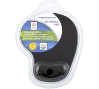 Esperanza EA137K Tapis de Souris Noir - Tapis de Souris (Noir, Uniforme, Gel, Repose-Poignets, Base antidérapante)