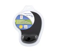 Esperanza EA137K Tapis de Souris Noir avec Gel, Repose-Poignets et Base Antidérapante, Surface Monochromatique, Utilisation Universelle