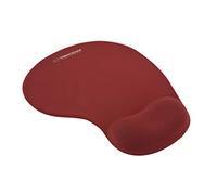 Esperanza EA137R Tapis de Souris Rouge - Tapis de Souris (Rouge, Uniforme, Gel, Repose-Poignets, Base antidérapante)