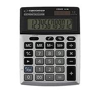 Esperanza Calculatrice de bureau ECL102 NEWTON — 12 chiffres Noir/Gris