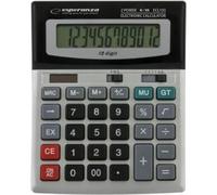 Esperanza – Calculatrice de bureau ECL103 – 12 chiffres – Noir/Gris
