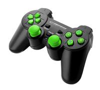Esperanza EGG107G Manette de jeu PC, Playstation 3 analogique/numérique USB 2.0 noir/vert