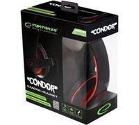 Esperanza EGH300 - Micro-casque - circum-aural - filaire - jack 3,5mm - isolation acoustique - rouge Rouge G