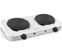Esperanza EKH010W Cuisinière électrique réglable, 2 champs de chauffe, blanc