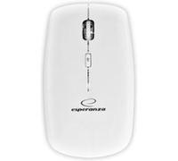 Esperanza EM120W - Souris - optique - 4 boutons - sans fil - 2.4 GHz - récepteur sans fil USB - blanc Blanc G